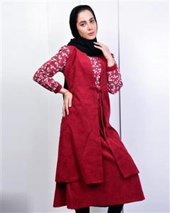 مانتو زنانه مخمل کبریتی
