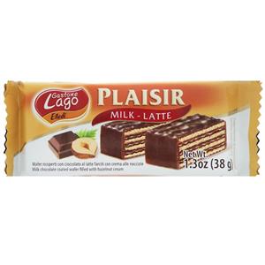 ویفر شکلات شیری لاگو با کرم فندق مقدار 38 گرم Lago Milk Chocolate Coated Wafer With Hazelnut Cream 38gr