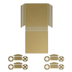 برچسب ماهوت مدلGold Carbon-fiber Texture مناسب برای کنسول بازی PS4 Pro