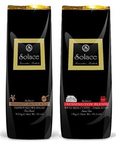 Solace قهوه دان دارک رست+شکر قهوه ای سولیس 