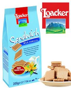 Loacker ویفر ساندویچی شیر وانیل200 گرم 