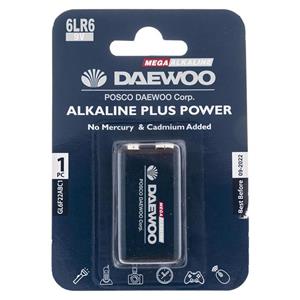 باتری کتابی دوو مدل Alkaline plus Power Daewoo Alkaline plus Power 9V Battery
