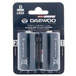 Daewoo Alkaline plus Power D Battery Pack of 2