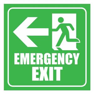 استیکر خروج اضطراری دکوگراف مدل Emergency کد 101 DecoGraph Emergency 101  Sign Sticker