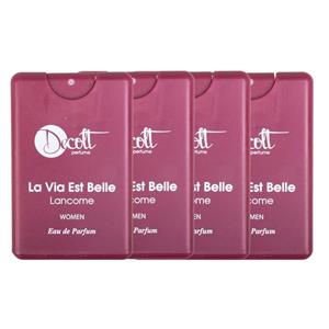 عطر جیبی زنانه دکلت مدل La Vie Est Belle Lancome حجم 20 میلی لیتر مجموعه 4 عددی 