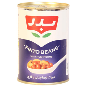 خوراک لوبیا چیتی با قارچ بدر - 420 گرم