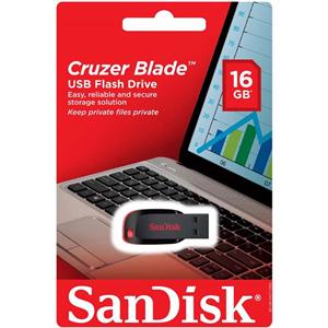 فلش مموری سن دیسک مدل کروزر بلید CZ50 ظرفیت 16 گیگابایت SanDisk Cruzer Blade CZ50 USB 2.0 Flash Memory - 16GB