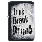 فندک زیپو مدل Drink Drank Drunk Design