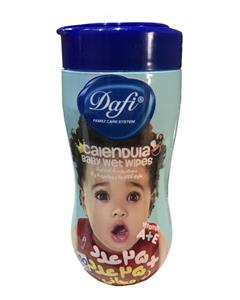 Dafi دستمال مرطوب پاک کننده کودک calandula+ویتامین AE 