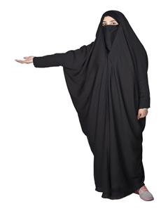 حجاب برتر جباری چادر لبنانی نقابدارکن کن پشت کرپ سوپر مروارید 