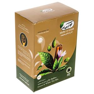 دمنوش گیاهی مخلوط چای سبز و سفید مهرگیاه مقدار 100 گرم Mehre Giah Green And White Tea Mix Mixed Herbal 100gr 