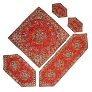 ست 5 تکه رومیزی ترمه خانه ترمه ایران طرح نسترن