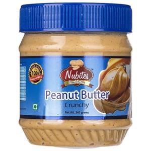 کره بادام زمینی کرانچی نوباتز مقدار 340 گرم Nubites Peanut Butter Crunchy 340gr