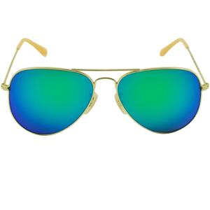 عینک آفتابی مدل Aviator Large Metal Green Splash Contrast