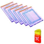 فاکتور  فروش ترنم مدل کاربن دار سایز A6 بسته 5 عددی به همراه پاک کن