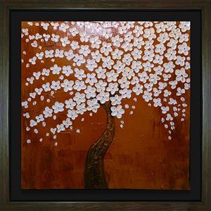 تابلو نقاشی درخت بهاری 