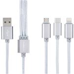 Cabbrix USB To microUSB/Lightning/USB-C Cable 2m