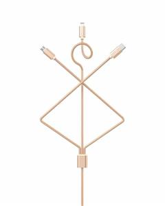 کابل تبدیل USB به 8pins و MicroUSB و Type_c هوکو مدل X2 Rapid به طول 1 متر