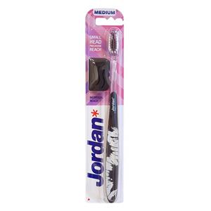 مسواک جردن مدل Individual Reach با برس متوسط به همراه درپوش Jordan Individual Reach Medium Toothbrush With Cap