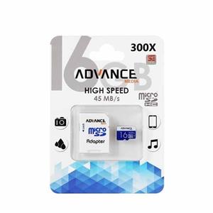 کارت حافظه‌ microSDHC ادونس کلاس 10 استاندارد UHS-I U1 سرعت 45MBps 300X ظرفیت 16 گیگابایت