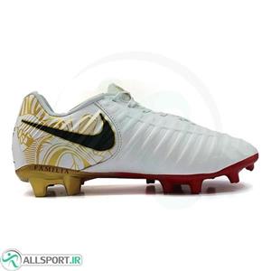کفش فوتبال نایک تمپو سفید طلایی Nike Tiempo 