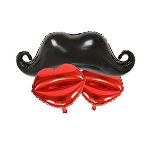   بادکنک لب و سیبیل بانیبو مدل Lip- Mustache مجموعه 3 عددی