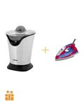 Zelmer ZCP2100X Citrus Press Drink Maker + ZIR0815R 1650W Steam Iron