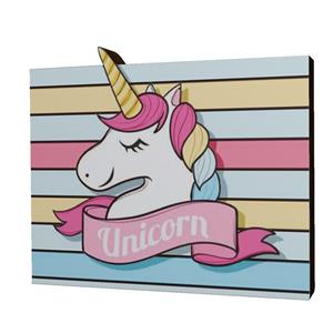 استیکر تزیینی چوبی بانیبو مدل Unicorn07-01 