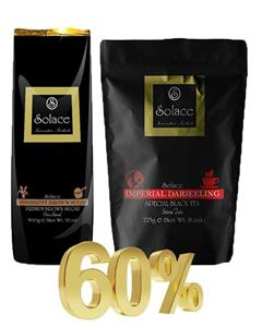Solace چای دارجلینگ+شکر قهوه ای سولیس 