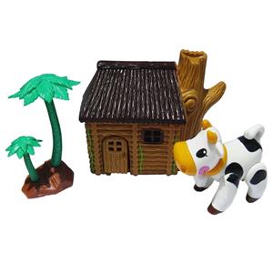 مجموعه عروسک Sirong مدل مزرعه و گاو Sirong Farm And Cow Toy