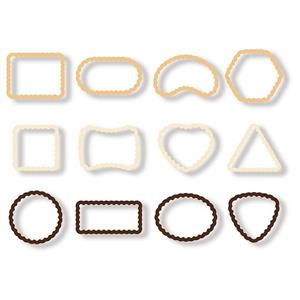 کاتر شیرینی کیک باکس کد 1117 بسته 12 عددی