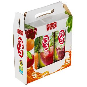 آبمیوه با سه طعم سیب و پرتقال و آلبالو لیونا بسته سه عددی Liona 3 Flavor Apple Orange Sour Cherry Juice Pack Of 3