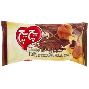 کیک دو قلو با مغز کرم کاکائو پچ پچ مقدار 70 گرم Pech Pech Twin Chocolate Filled Cake 70gr