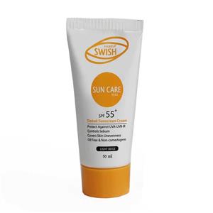 کرم ضد آفتاب رنگی سوئیش میکاپ مدل بژ  روشن SPF 55 حجم 50 میلی لیتر