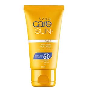 کرم ضد آفتاب آون مدل Avon Care Sun Anti Ageing Face Cream SPF50 حجم 50 میلی لیتر 