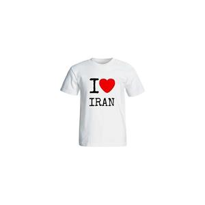 تی شرت آستین کوتاه زنانه شین دیزاین طرح ای لاو ایران کد 4582 I love iran