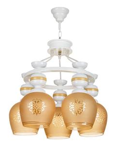 چراغ آویز چشمه نور 5  شعله کد G566/5WT Cheshmeh NoorG566/5WT Five  Flames Hanging Lamp