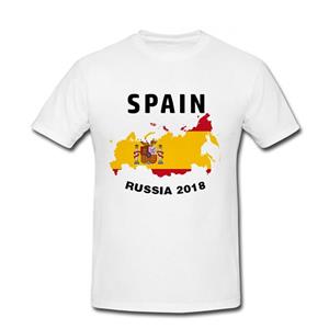 تی‌شرت مردانه متین اسپرت مدل جام جهانی-پرچم اسپانیا 