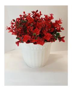 گل شمشاد مصنوعی قرمز 