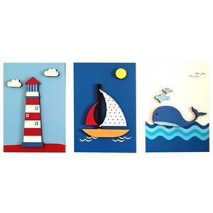 تابلو برجسته کودک ژیوار مدل Boat And Sea Zhivar Boat And Sea Kid Board