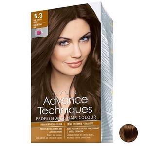 کیت رنگ مو آون مدل Advance Techniques Professional Hair Color کد5.3 رنگ  Medium Golden Brown 