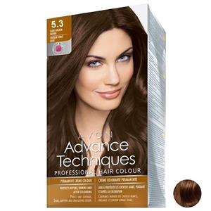 کیت رنگ مو آون مدل Advance Techniques Professional Hair Color کد5.3 رنگ  Medium Golden Brown 