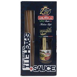 اسپاگتی سبزیجات به همراه سس پستو و فلفل تند زرماکاران مقدار 500 گرمی
