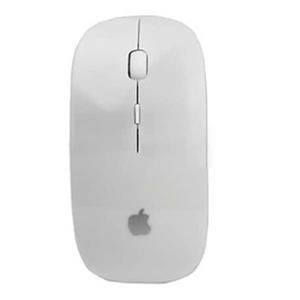 موس بی سیم طرح اپل سفید پک شیشه ای