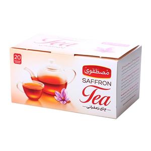 چای کیسه ای زعفرانی مصطفوی مدل SAFFRON بسته20 عددی Mostafavi Saffron Tea Bags Pack of 20 