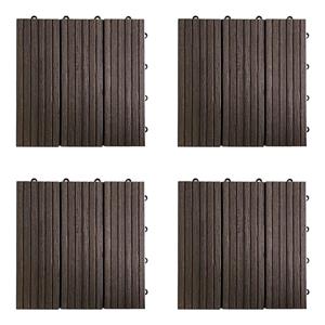 ست 4 عددی موزاییک تایل چوب پلاست  مدل MT1 WPC  MT1  Waterproof  Slow burner Wood plast  4-digit set Tile mosaic 30 x 30 cm