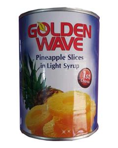 Golden Wave کمپوت آناناس 565 گرم حلقه آسان بازشو 