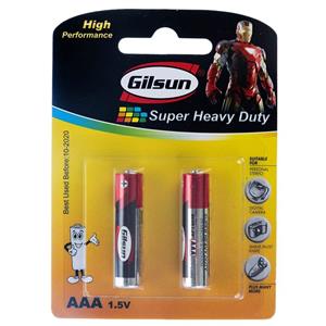 باتری نیم قلمی گیلسان مدل Super Heavy Duty  بسته 2 عددی Gilsun Super Heavy Duty AAA Battery Pack of 2