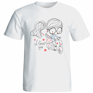 تی شرت زنانه استین کوتاه نوین نقش طرح کد 9523 