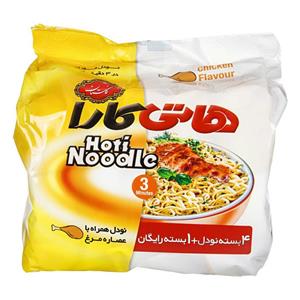 نودل با طعم مرغ 5 عددی 77 گرمی هاتی‌نودل